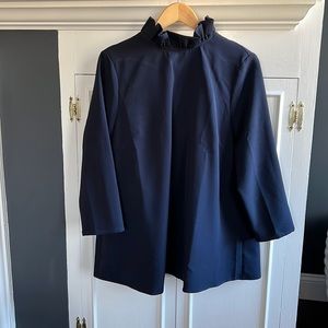 NWT Tuckernuck Navy Faye Tie Back Blouse XL